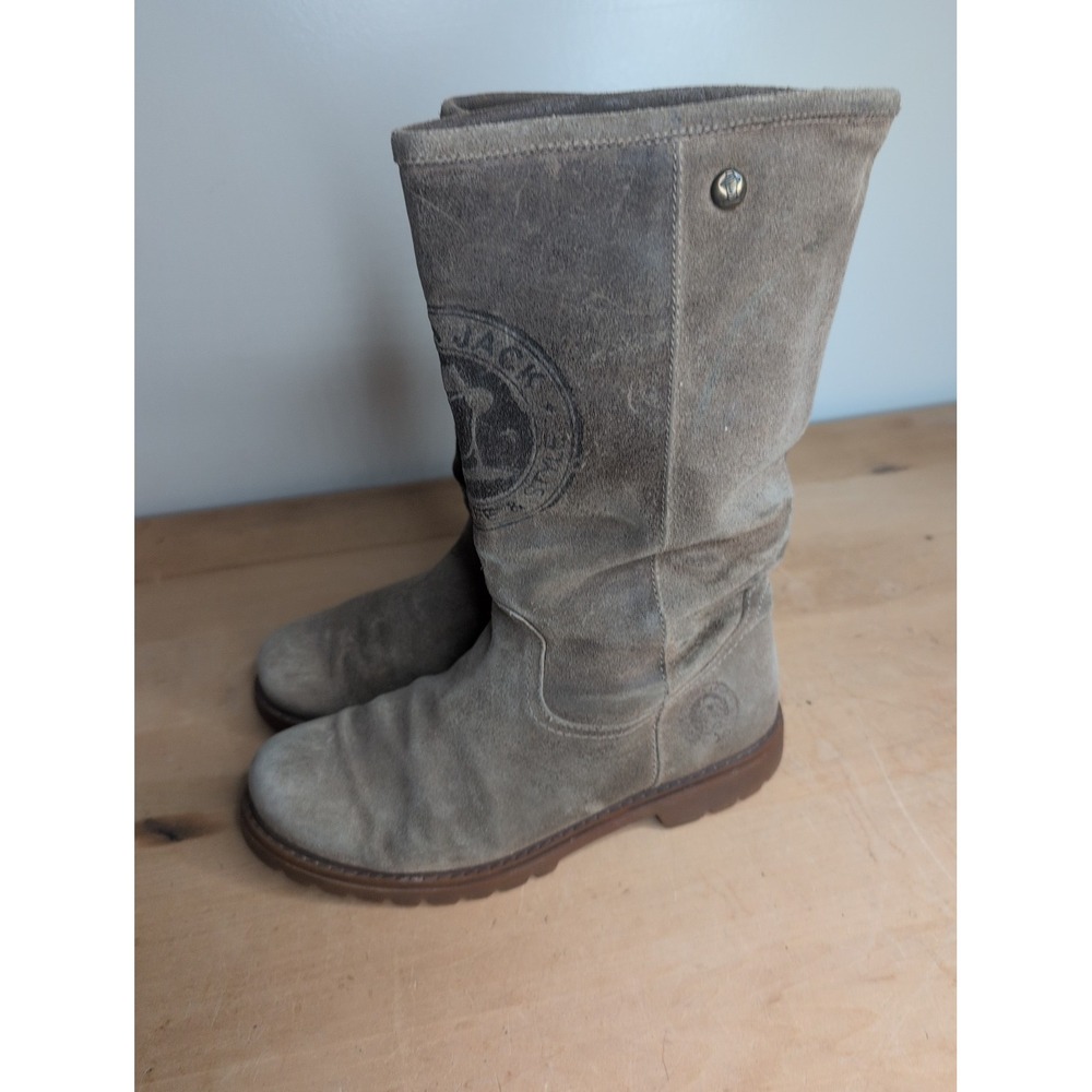 Panama Jack Leather Mid-Calf Boots EU38 Brown Pull On Warm Womenswear - Preloved